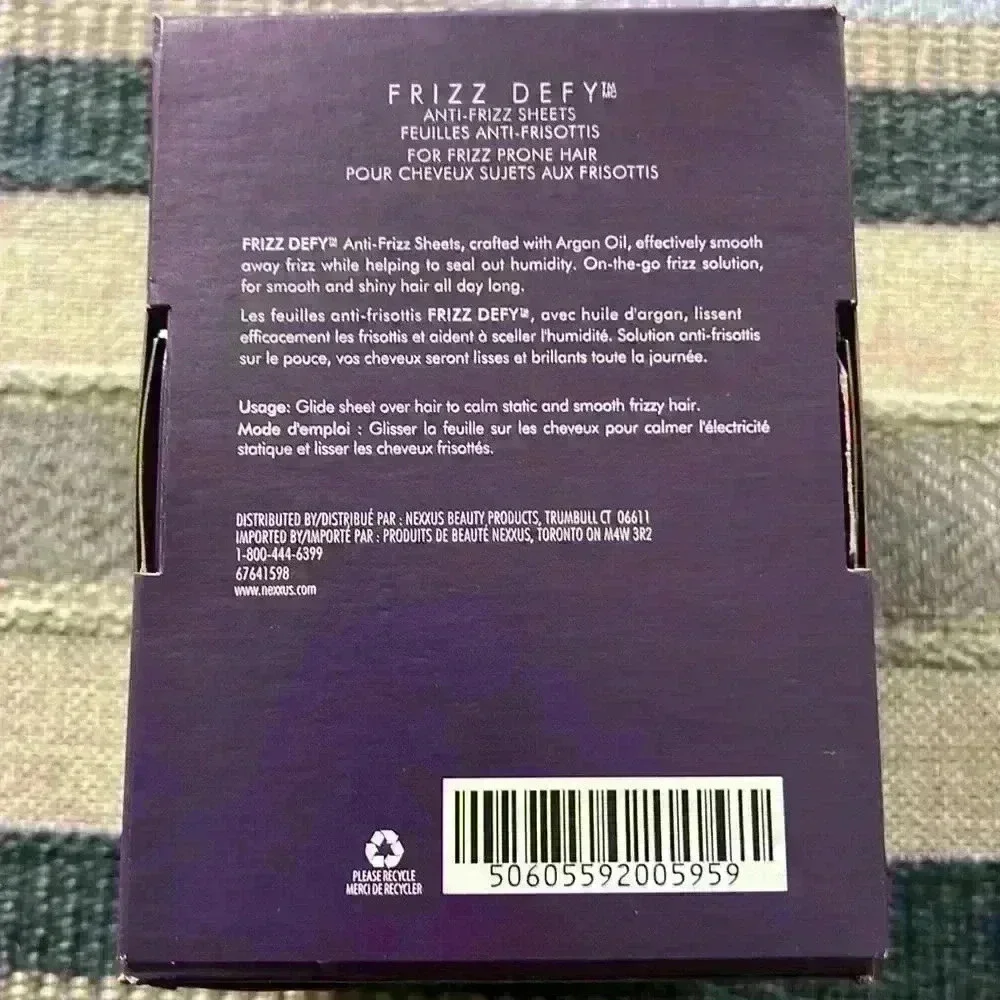 Nexxus Frizz Defy Active Frizz Control Anti Frizz Sheets 10 packs of 8 sheets